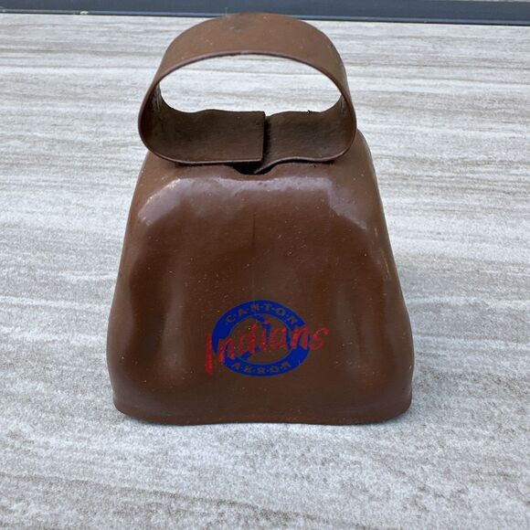 Vintage Akron Canton Indians New Tower Mall Brown Cowbell Baseball - Picture 1 of 6